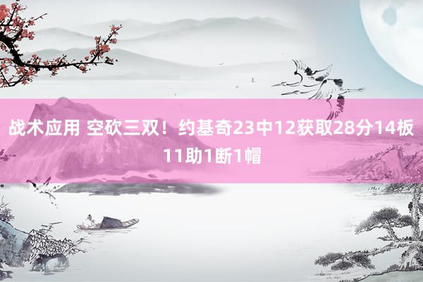 战术应用 空砍三双！约基奇23中12获取28分14板11助1断1帽