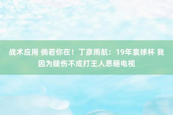 战术应用 倘若你在！丁彦雨航：19年寰球杯 我因为腿伤不成打王人思砸电视