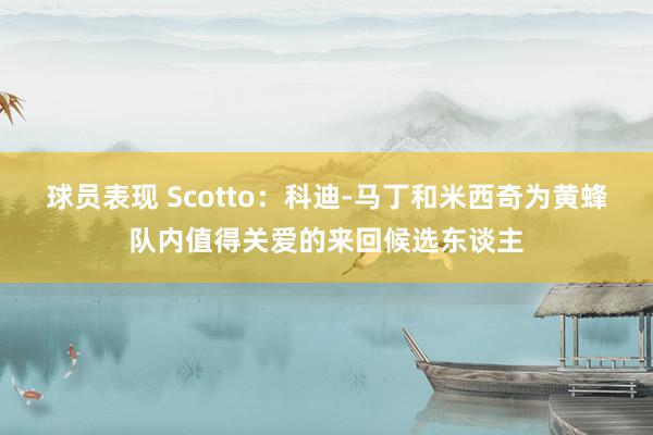 球员表现 Scotto：科迪-马丁和米西奇为黄蜂队内值得关爱的来回候选东谈主