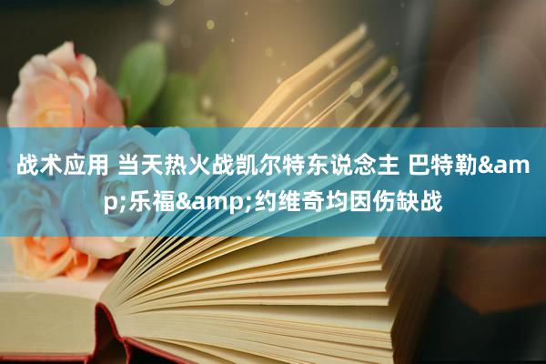 战术应用 当天热火战凯尔特东说念主 巴特勒&乐福&约维奇均因伤缺战